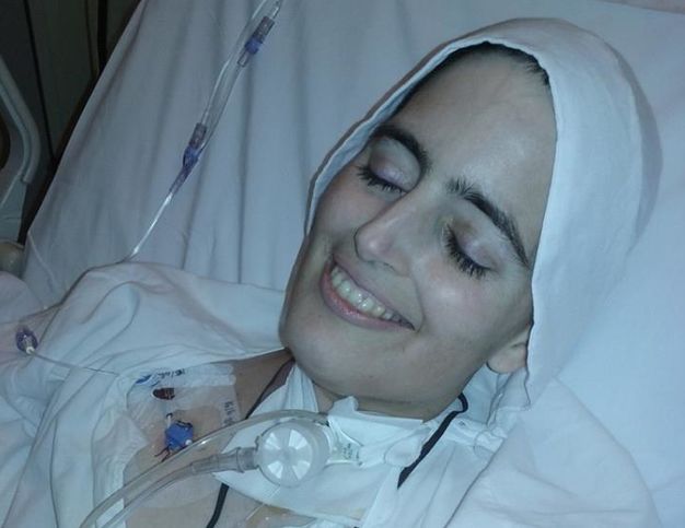 La hermana Cecilia Mar�a poco antes de fallecer. 